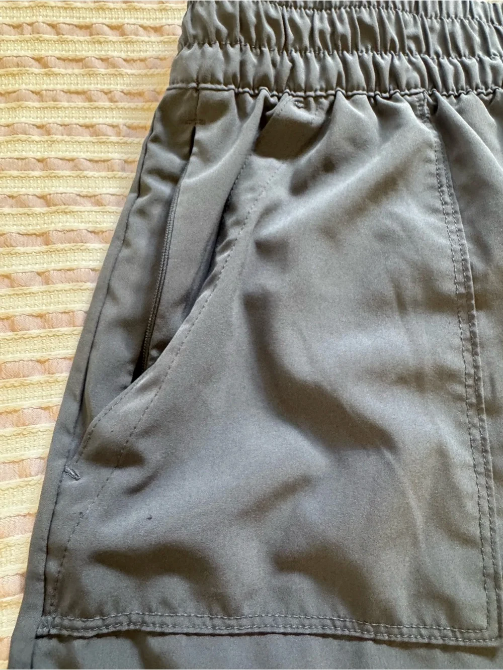Women's Charcoal Gray Athletic Shorts with Elastic Waist